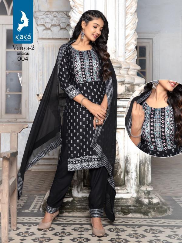 Kaya Vanya Vol 2 Rayon Designer Embroidery Readymade Suit